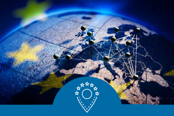 EU map with flag